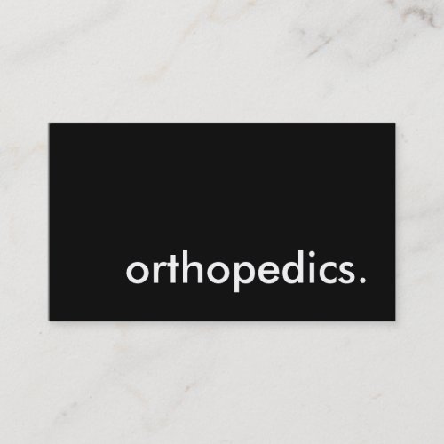 orthopedics. business card template