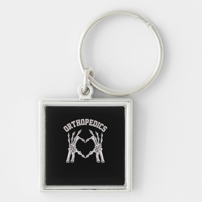 Orthopedics Skeleton Hand Heart Ortho Nurse Rn Cre Keychain (Front)