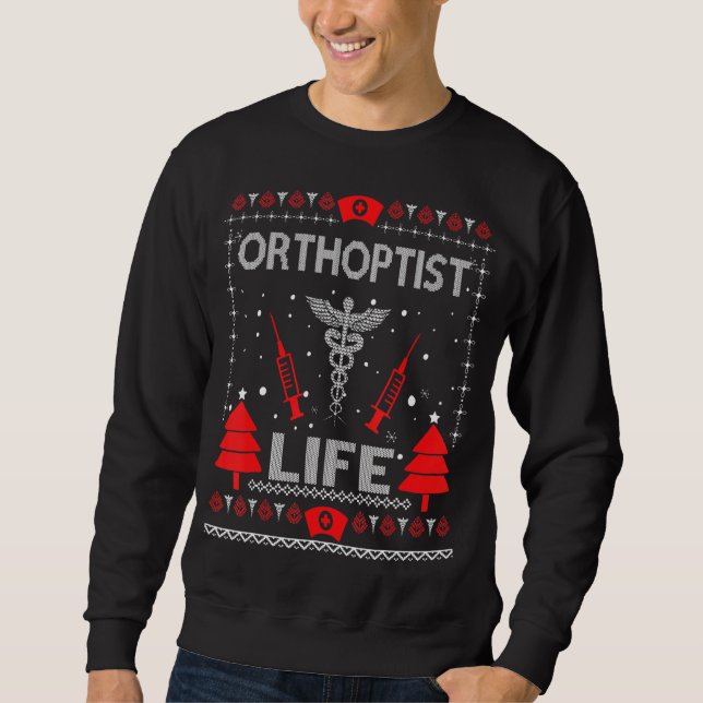 Orthoptist Life Ugly Christmas Sweaters Matching G (Front)