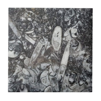 Orthoseras and Goniatite fossil Ceramic Tile