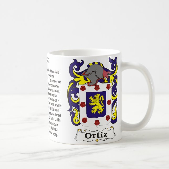 Ortiz Family Crest on a mug (Right)