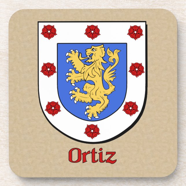 Ortiz Family Shield Coaster (Front)