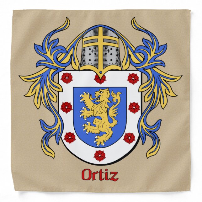 Ortiz Historical Coat of Arms Bandana (Front)