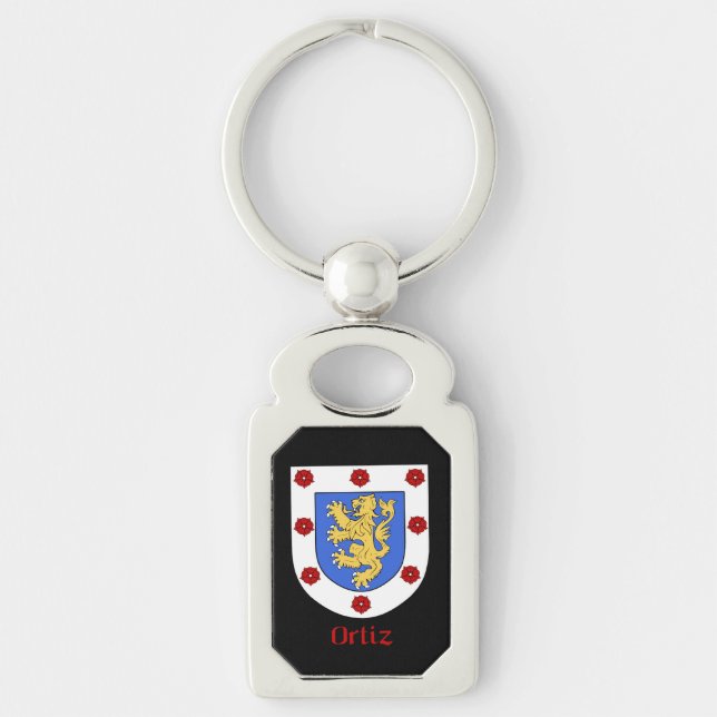 Ortiz Historical Shield Keychain (Front)