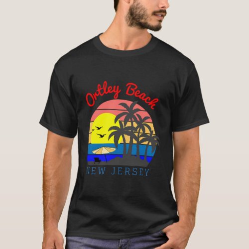 Ortley Beach New Jersey Beach Sunset T_Shirt