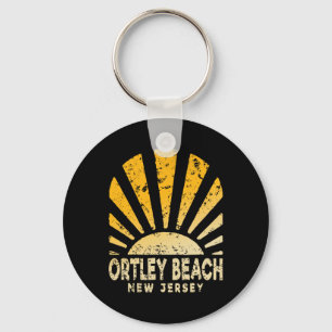 Ortley Beach Nj - Sunny Ortley Beach New Jersey Keychain