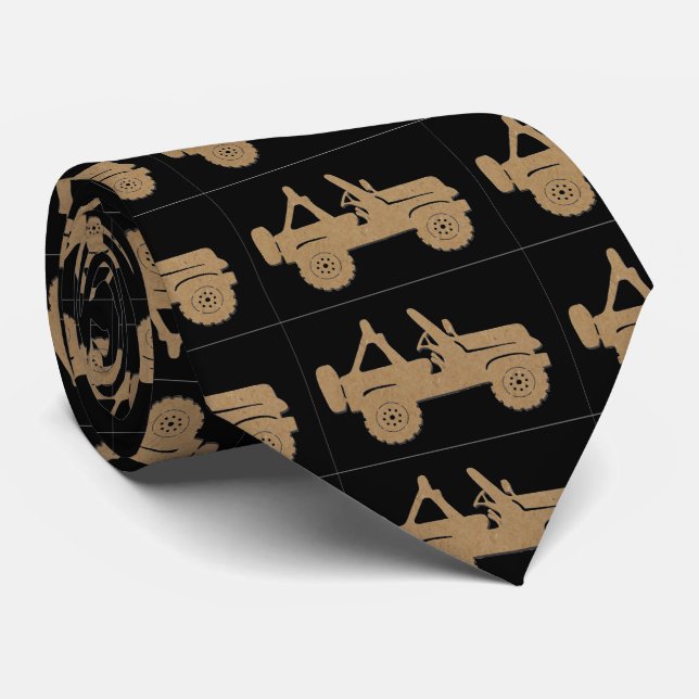 ORV GP Off Road 4x4 Vehicle Change Background Neck Tie (Rolled)