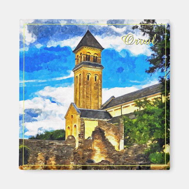 Orval abbey in Belgium Magnet (Front)