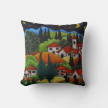 Orvieto Italy 16" X 16" Cotton Pillow
