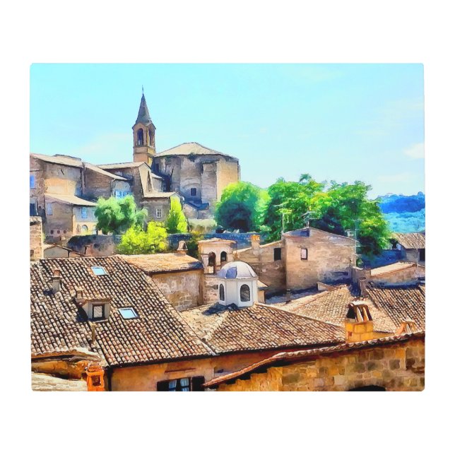 Orvieto Italy Hillside Metal Print (Front)