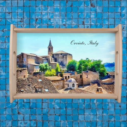 Orvieto Italy Hillside Serving Tray