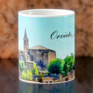 Orvieto Italy Hillside with Orvieto Text