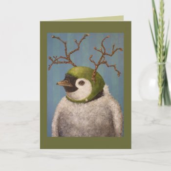 Orville The Penguin Card by vickisawyer at Zazzle
