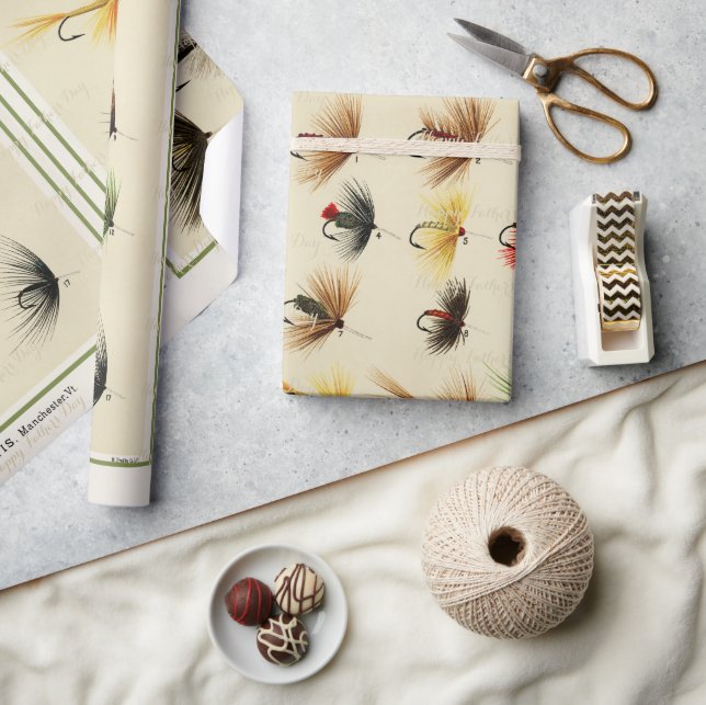 Orvis Fly Fishing Pattern Wrapping Paper Zazzle