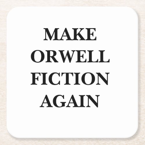 Orwell Message square paper cardboard coaster pack