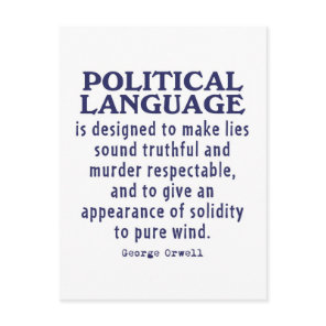 Orwell on Political Language Postcard