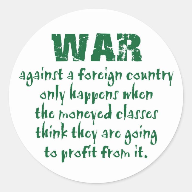 Orwell on War Classic Round Sticker (Front)