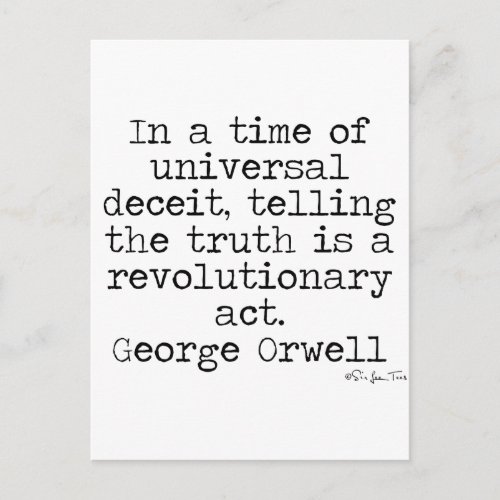 Orwell Truth Postcard