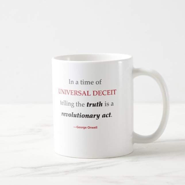 Orwell Truth Quote Mug (Right)