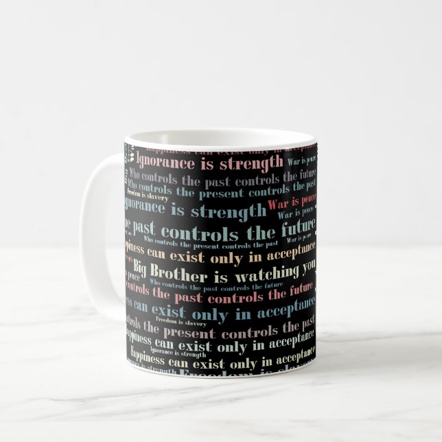 Orwell's quotes coffee mug (Front Left)
