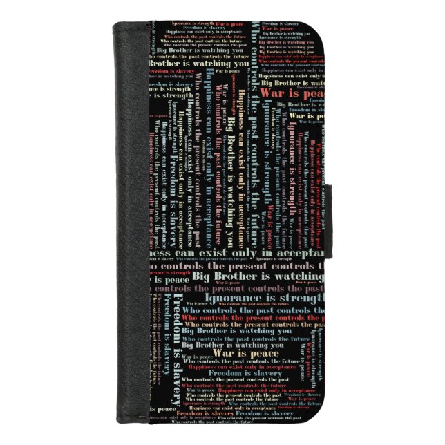Orwell's quotes iPhone wallet case (Front)