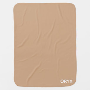 Oryx brown beige color name baby blanket