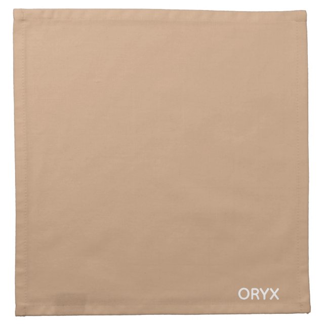 Oryx brown beige color name cloth napkin (Front)