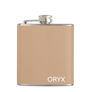 Oryx brown beige color name flask