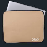 Oryx brown beige color name laptop sleeve<br><div class="desc">Oryx brown beige color name</div>