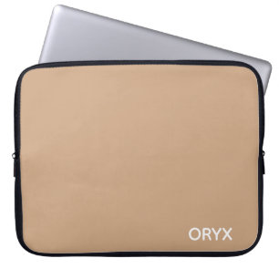 Oryx brown beige color name laptop sleeve
