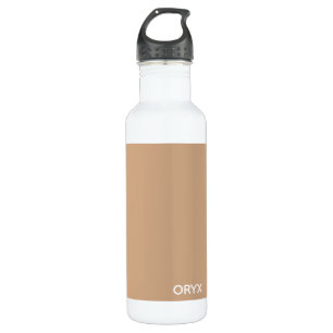 Oryx brown beige color name stainless steel water bottle