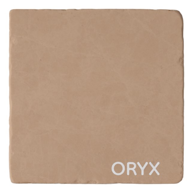 Oryx brown beige color name trivet (Front)