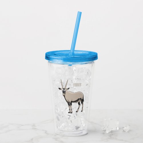 Oryx cartoon illustration acrylic tumbler