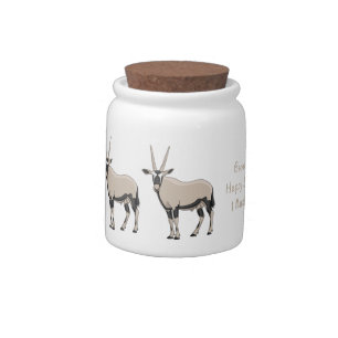 Oryx cartoon illustration candy jar