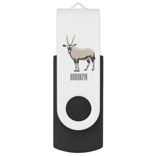 Oryx cartoon illustration  flash drive