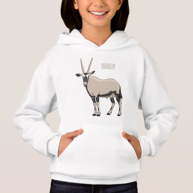 Oryx cartoon illustration hoodie (Front)