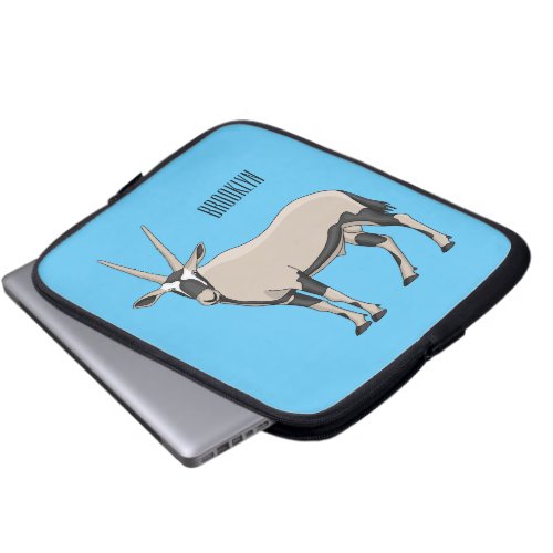 Oryx cartoon illustration laptop sleeve