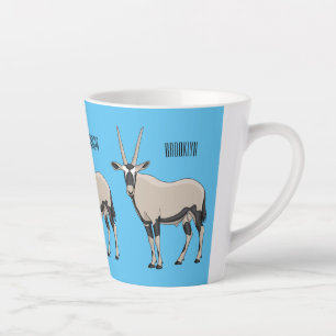 Oryx cartoon illustration latte mug