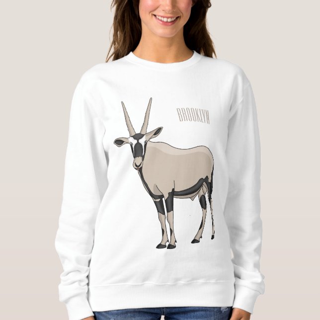Oryx cartoon illustration sweatshirt (Front)