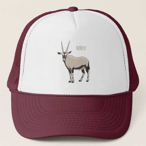 Oryx cartoon illustration trucker hat