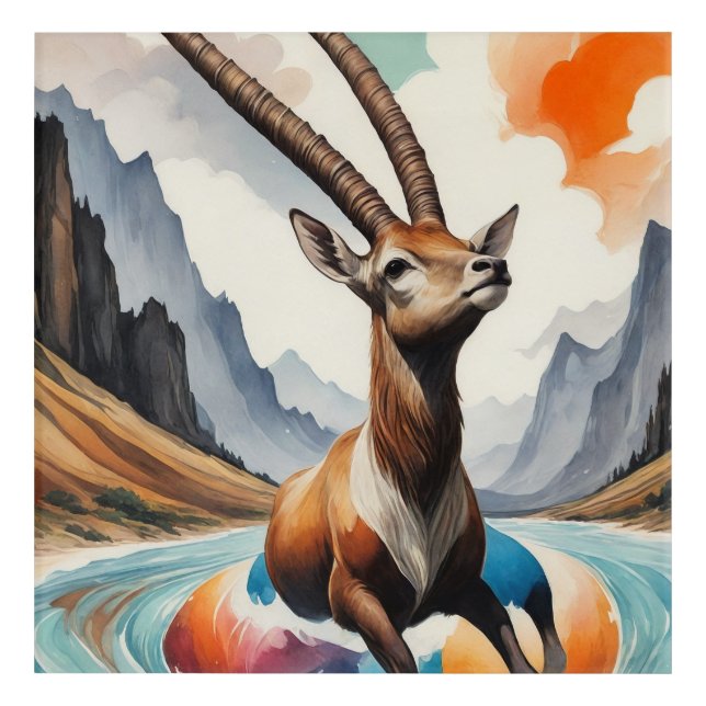 Oryx enjoys Float Trip Acrylic Print (Front)