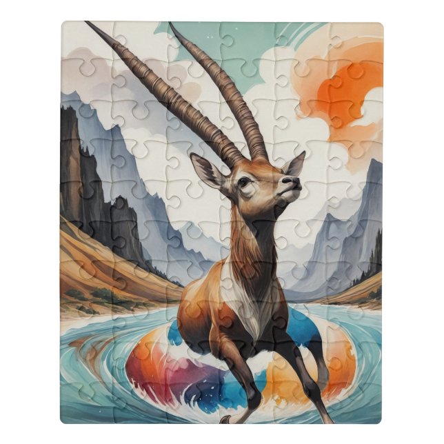 Oryx enjoys Float Trip Jigsaw Puzzle (Puzzle Vertical)