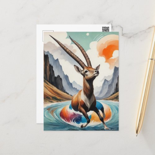 Oryx enjoys Float Trip Postcard