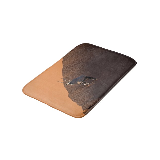 Oryx on the edge, Namibia Bath Mat (Angled)
