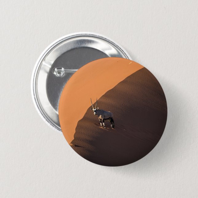 Oryx on the edge, Namibia Button (Front & Back)