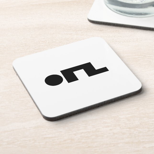 ORZ Emoticon Kaomoji Emoji Beverage Coaster (Left Side)