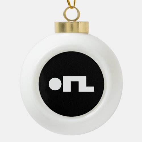 ORZ Emoticon Kaomoji Emoji Ceramic Ball Christmas Ornament