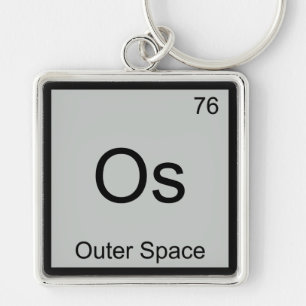 Os - Outer Space Chemistry Element Symbol T-Shirt Keychain