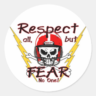 Osage City Indians Respect Classic Round Sticker