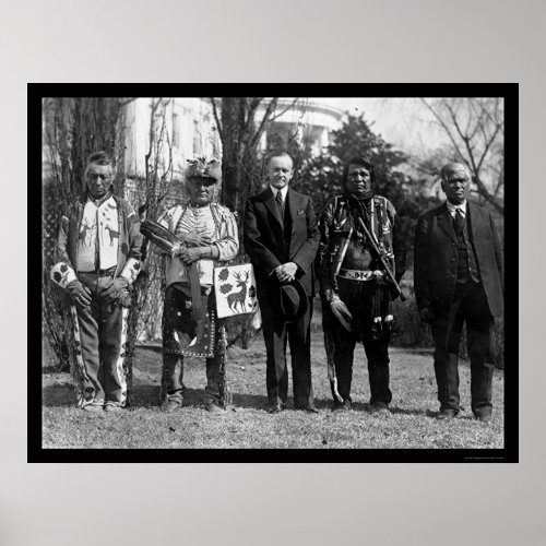 Osage Indians and President Coolidge 1925 Poster
